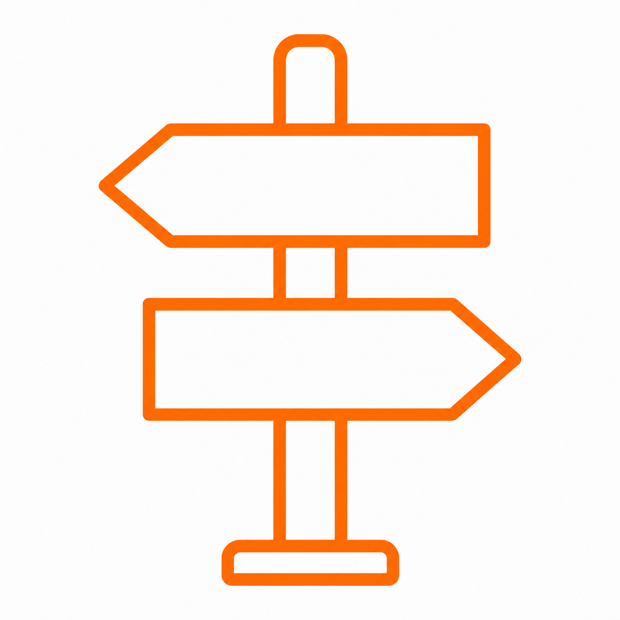 Signpost showing two booking routes with LIV Vacation Homes